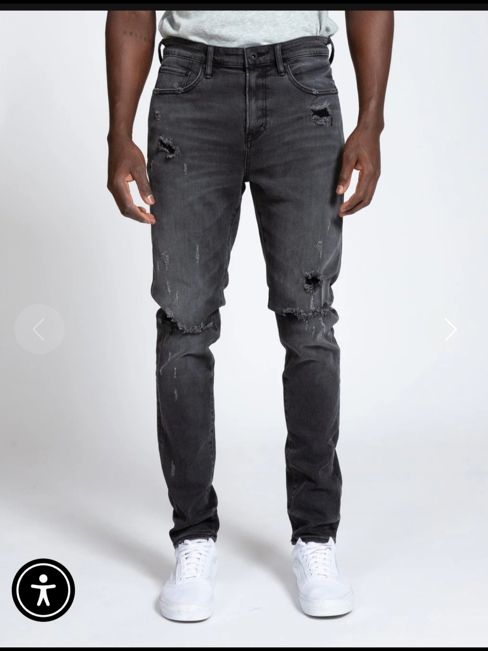 PRPS Lovington Men's Distressed Black Jeans.